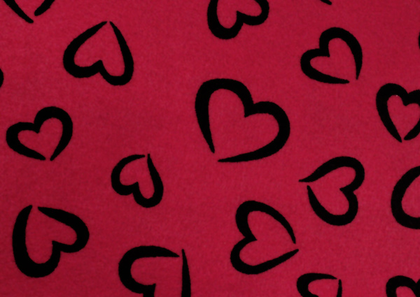 Kunin Fancifelt Sheet Princess Heart - Red