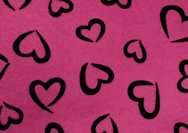 Kunin Fancifelt Sheet Princess Heart - Shocking Pink