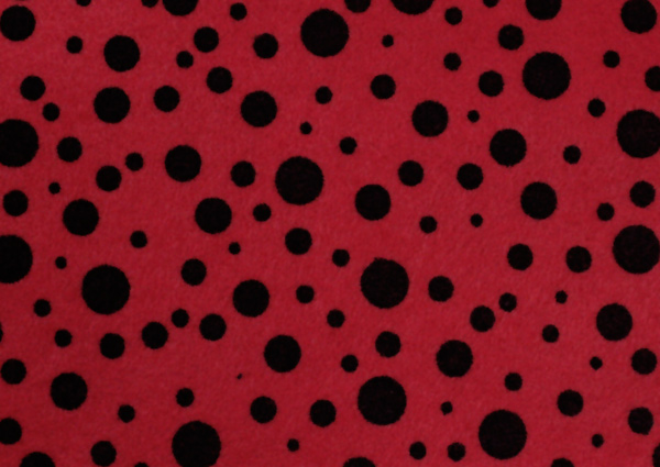Kunin Fancifelt Sheet Random Dots - Red