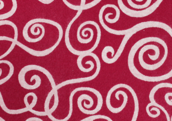 Kunin Fancifelt Sheet White Swirl - Red