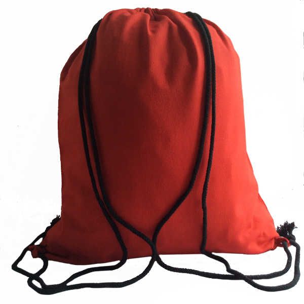 Large Natural Cotton Backpack - Red