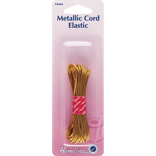 Metallic Cord Elastic - Gold