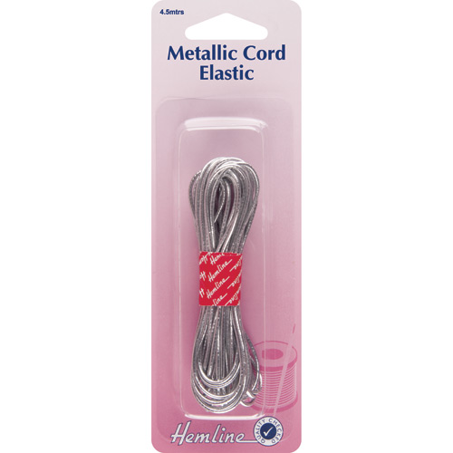 Metallic Cord Elastic - Silver