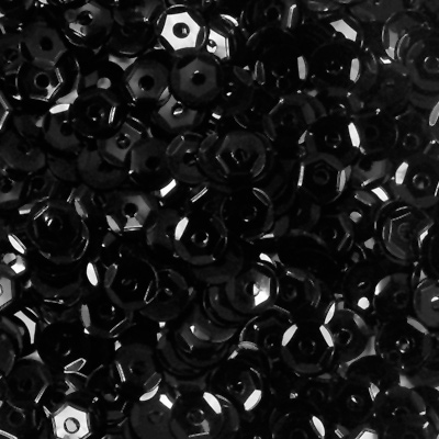 Round Cup Sequins - 5mm - Black