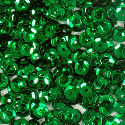 Round Cup Sequins - 5mm - Green