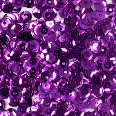 Round Cup Sequins - 5mm - Purple