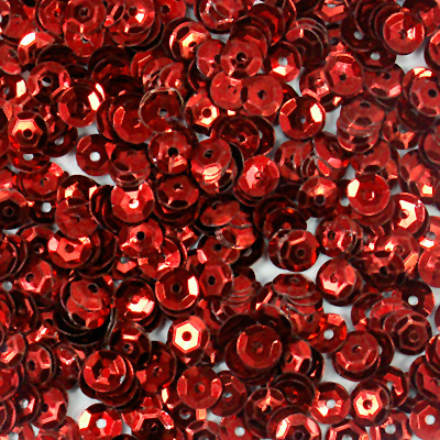 Round Cup Sequins - 5mm - Red