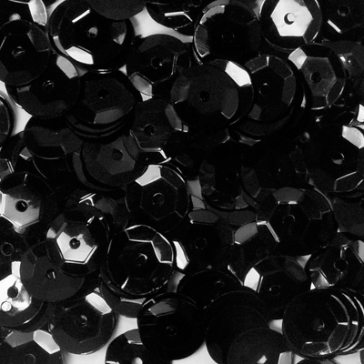 Round Cup Sequins - 8mm - Black