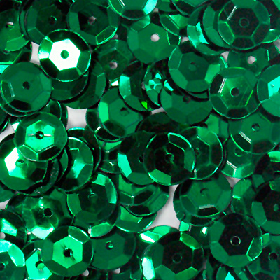 Round Cup Sequins - 8mm - Green
