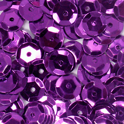Round Cup Sequins - 8mm - Purple
