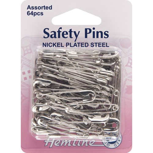 Safety Pins - Assorted Nickel