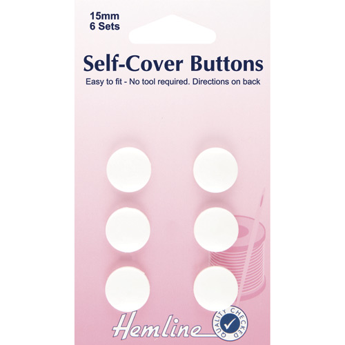 Self-Cover Buttons - 15mm