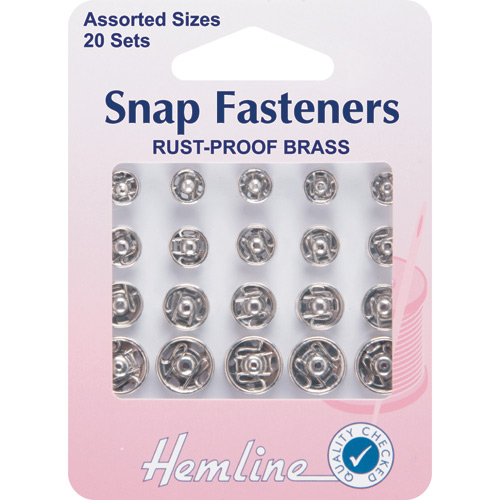 Sew On Snap Fasteners - Assorted Nickel