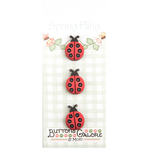 Spring Fling Buttons - Ladybirds