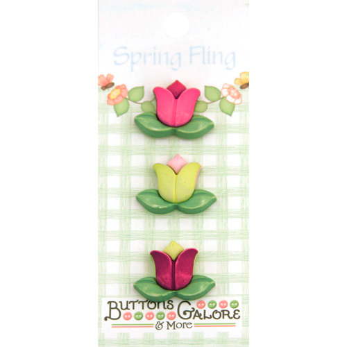Spring Fling Buttons - Tulips