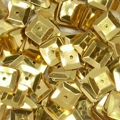 Square Cup Sequins - 7mm - Gold