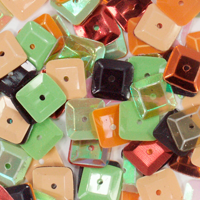Square Cup Sequins - 7mm - Multi-Coloured