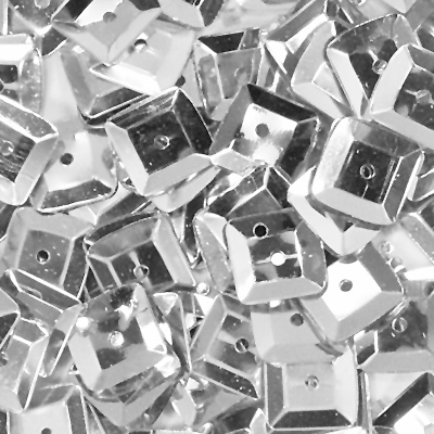 Square Cup Sequins - 7mm - Silver