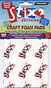 Stix2 Craft Foam Pads - 1mm Thick