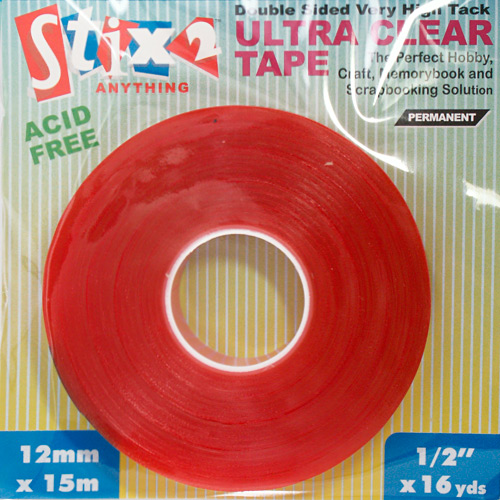 Stix2 Ultra Clear Tape - 12mm x 15m