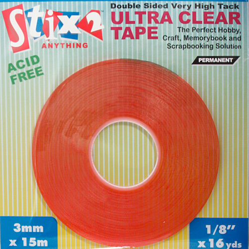 Stix2 Ultra Clear Tape - 3mm x 15m