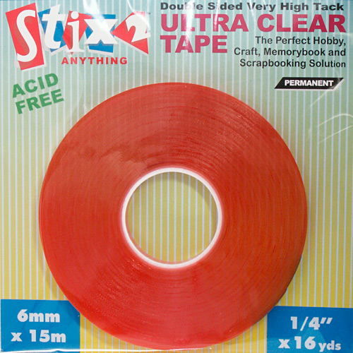 Stix2 Ultra Clear Tape - 6mm x 15m