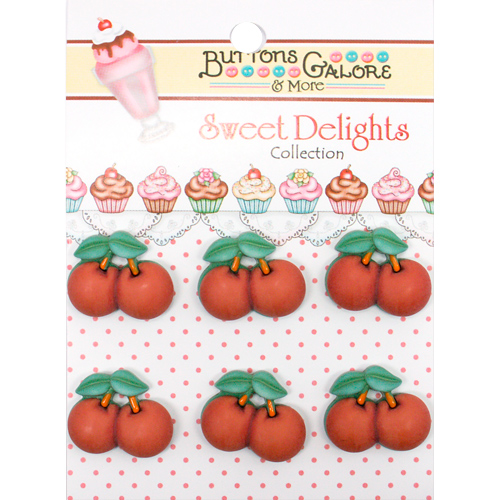 Sweet Delights Buttons - Cherries Jubilee