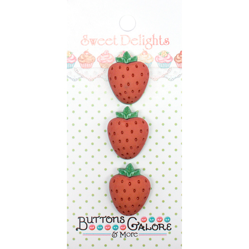 Sweet Delights Buttons - Strawberries