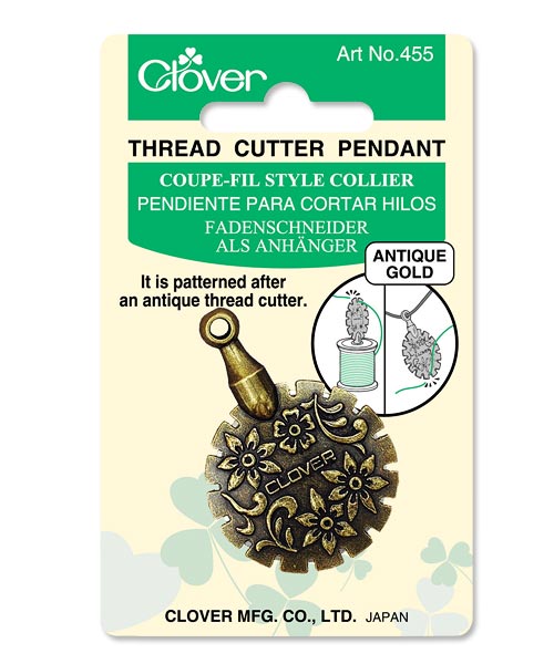 Thread Cutter Pendant - Antique Gold