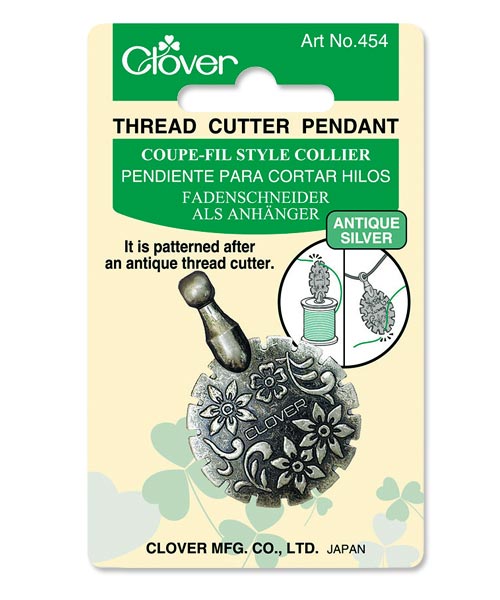 Thread Cutter Pendant - Antique Silver