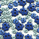 Trimits Mini Craft Buttons - Flowers - Blue
