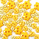 Trimits Mini Craft Buttons - Flowers - Lemon