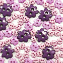 Trimits Mini Craft Buttons - Flowers - Lilac