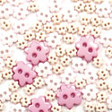 Trimits Mini Craft Buttons - Flowers - Pink