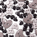 Trimits Mini Craft Buttons - Hearts - Black