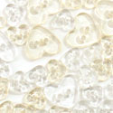 Trimits Mini Craft Buttons - Hearts - Clear