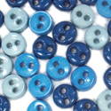 Trimits Mini Craft Buttons - Round - Blue