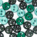 Trimits Mini Craft Buttons - Round - Green