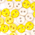 Trimits Mini Craft Buttons - Round - Lemon