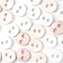 Trimits Mini Craft Buttons - Round - White