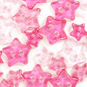 Trimits Mini Craft Buttons - Stars - Clear Pink