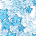 Trimits Mini Craft Buttons - Stars - Clear Turquoise