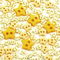 Trimits Mini Craft Buttons - Stars - Lemon
