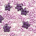 Trimits Mini Craft Buttons - Stars - Lilac