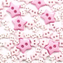 Trimits Mini Craft Buttons - Stars - Pink