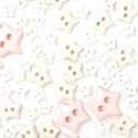 Trimits Mini Craft Buttons - Stars - White